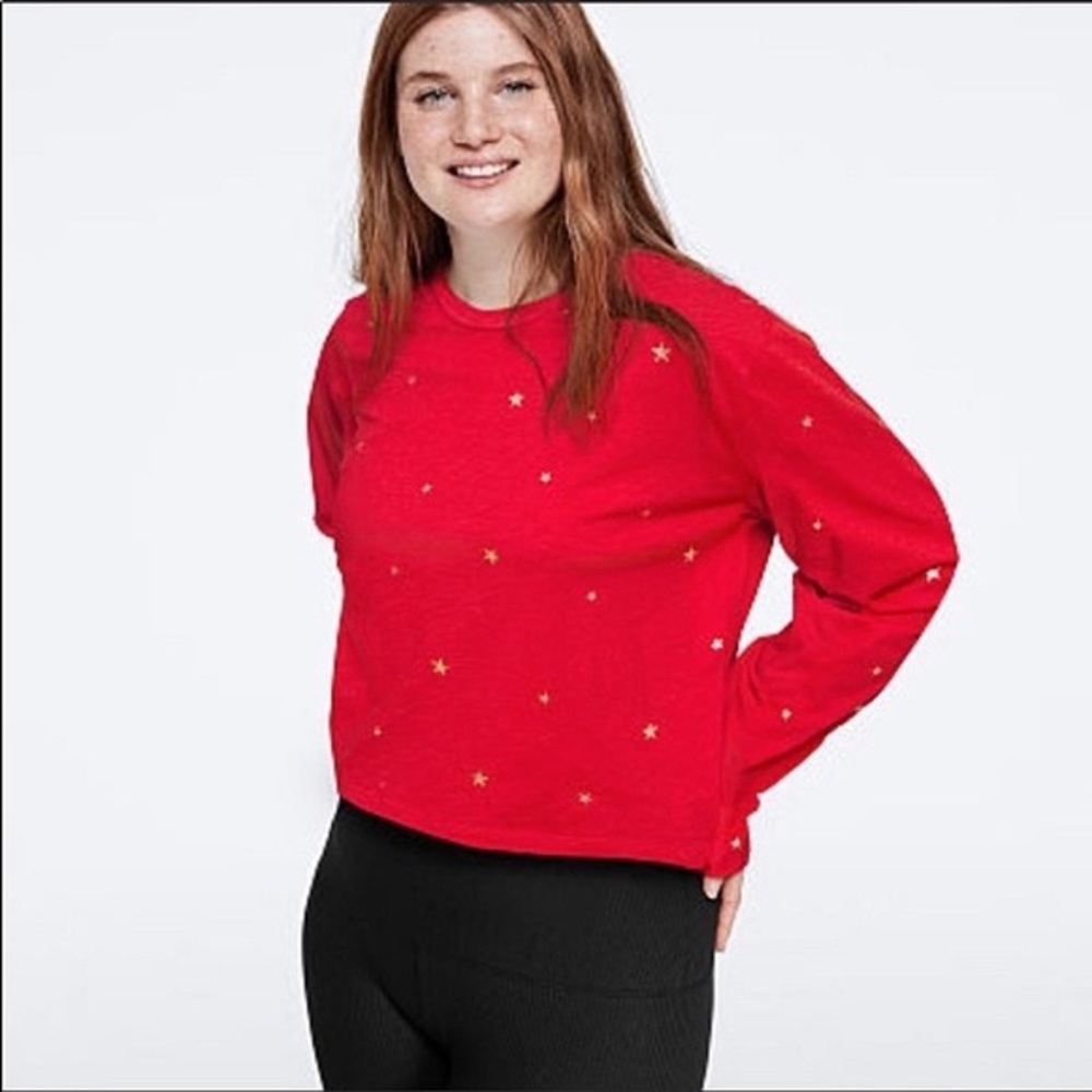 Victoria’s Secret PINK Star Shirt NEW VS PINK NWT Long Sleeve
